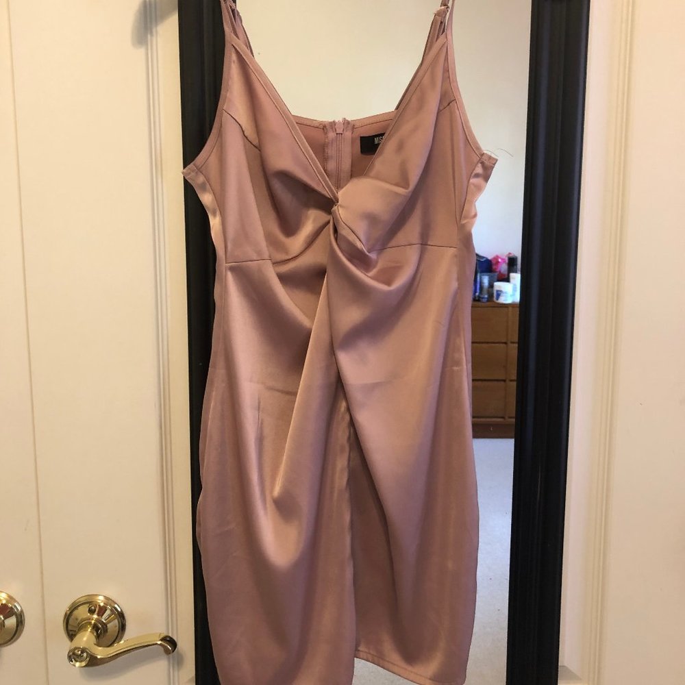 Light Pink, Nude, Slip On, Satin, Dress